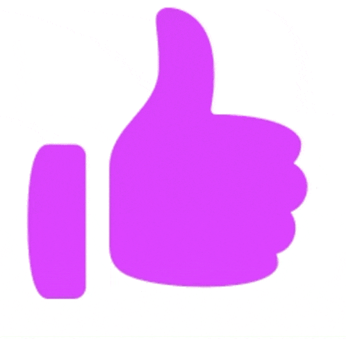 Colorful Thumbs Up Like Icon Animation
