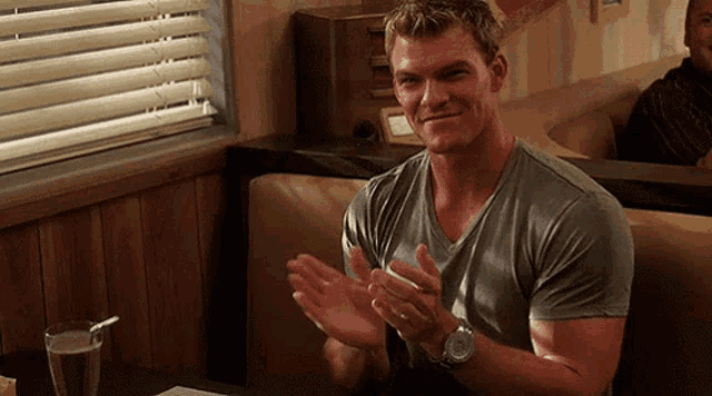 Thad Castle (Alan Ritchson) Claps in BMS