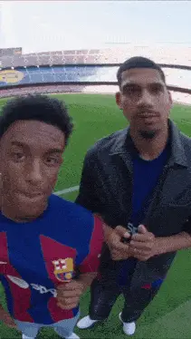 Araujo and Kounde at Camp Nou