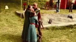 Narnia Hug on Set