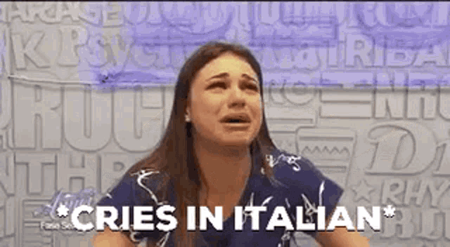 Carmen Ferreri Cries in Italian