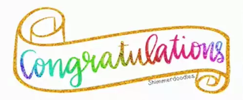 Congratulations Rainbow Text