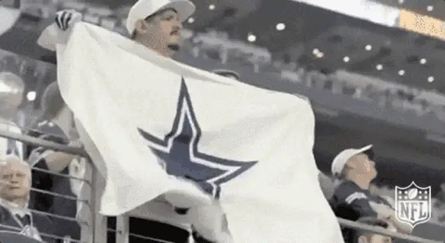 Dallas Cowboys Fan Waving Flag – free memes GIF download | meme platform