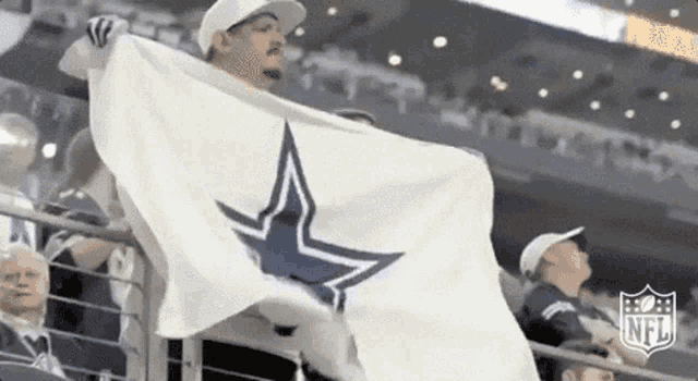 Dallas Cowboys Fan Waving Flag