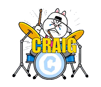Craig Tube Drummer Sticker with Crying Character