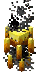Minecraft Blaze Monster Disappearing Pixel Art