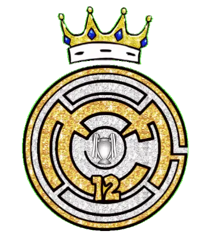 Real Madrid 442oons Logo 12th Trophy