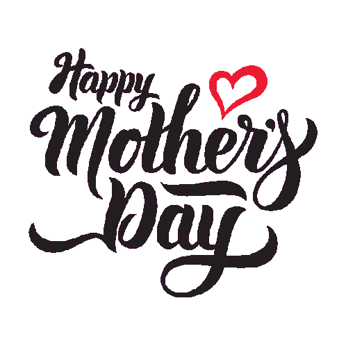 Happy Mother's Day Greeting with Heart Sticker