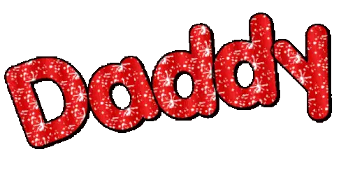 Sparkling Red Glitter Daddy Sticker