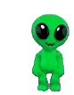 Adrian Th Erilla Green Alien Dancing Sticker