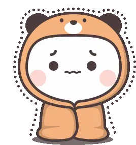 Sad Bubu Bear Blanket Animated Sticker