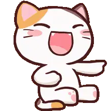 Meong Cat Laughing and Pointing Sticker
