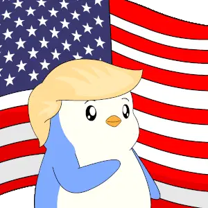 Donald Trump Penguin MAGA American Flag Sticker
