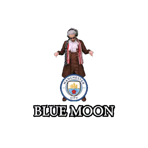 Manchester City Blue Moon English Football Sticker