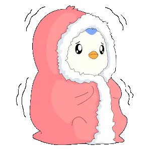 Pudgy Penguin Brr Brrr Cold Sticker