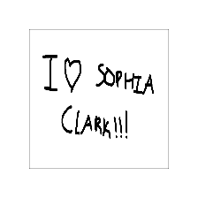 I Love Sophia Clark!!! Sticker