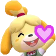 Isabelle Animal Crossing Winking Heart