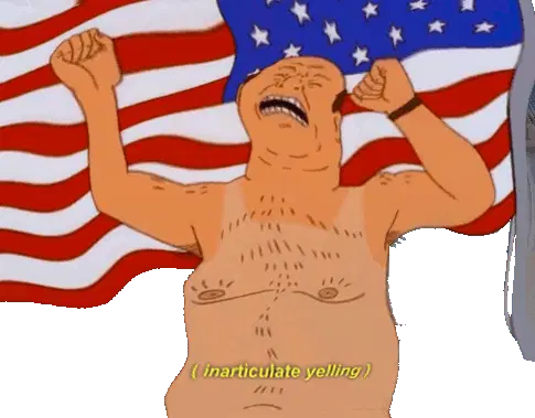 Bobby Hill Yelling USA Flag