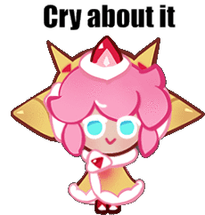 Strawberry Crepe Cookie Crying Sticker