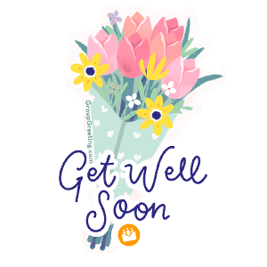 Groupgreeting Flowers Get Well Soon Sticker