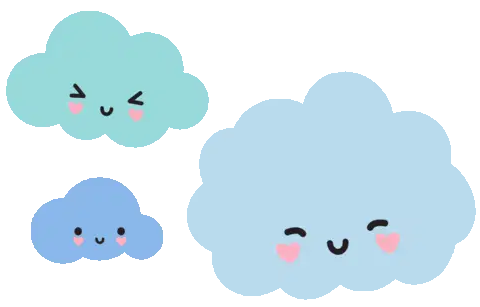 Cute Happy Clouds Animated Sticker