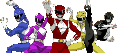 Mighty Morphin Power Rangers Posing Action