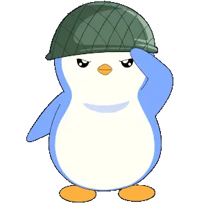 American Army Penguin Salutes Sticker