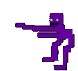 Purple Pixel Art Character Pointing