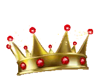 Golden Crown with Red Jewels
