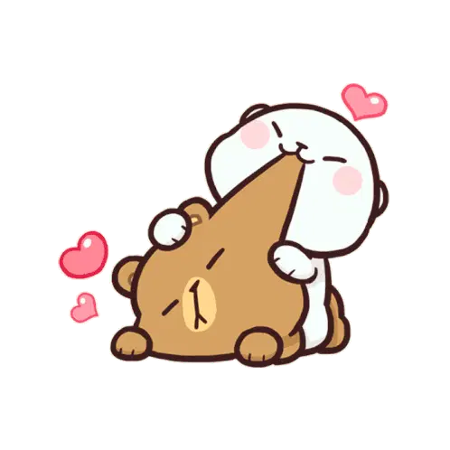 Playful Bear Nuzzle Sticker