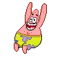Patrick Star Yippee Pixel Art Sticker