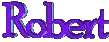 Animated Robert Name Sticker - Purple Text