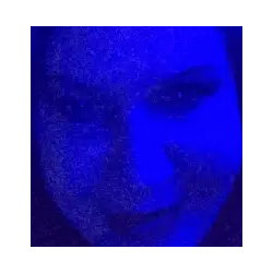 Blue Kate Pierson Face Sticker