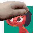 Taina Xd Being Petted with a Towel Sticker