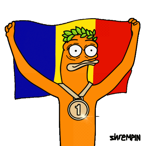 Shrempin Character: Romania Flag, Silver Medal