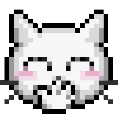 Creucat Animated Pixel Cat Giggle Sticker