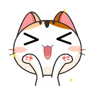 Birbhaus Yay Happy Cat Clap Sticker
