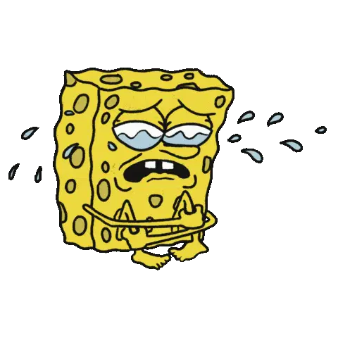 Spongebob Squarepants Crying Sticker