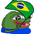 Peepo Brazil Flag Meme Sticker