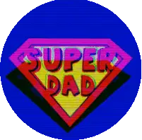 Super Dad Fathers Day Logo Sticker