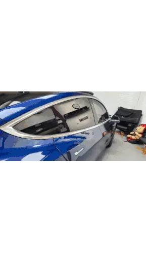 Blue Tesla Model 3 Car and Wheel Sticker
