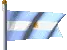 Argentina Flag Waving Pixel Art