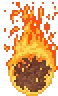 Pixel Art Fiery Letter E Sticker