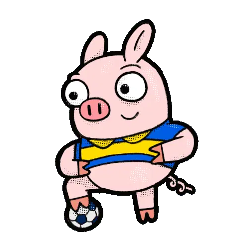 Laculpa Chanchito Boca Juniors Football Pig Sticker