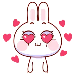 Amor 2 Da Estrela Rabbit with Heart Eyes