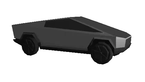 Cyber Truck Tesla Truck Rotating 3D Model Sticker