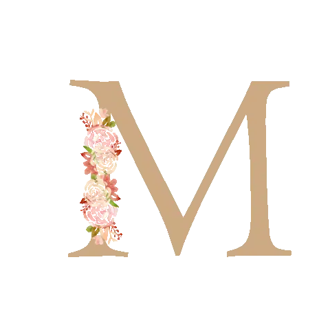 Manidhaya: Floral Letter M Sticker