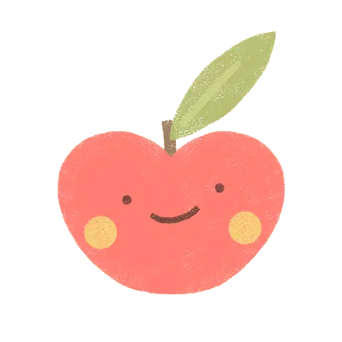 Cute Smiling Apple Catharinas Sticker
