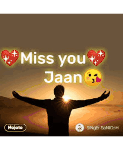 Ram Love: Miss You Jaan Sunset Silhouette Sticker