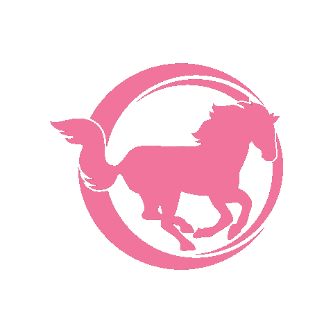 Pink Mustang Cheer Horse Running Sticker
